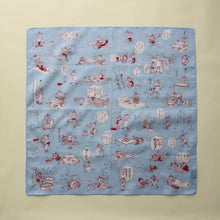 画像をギャラリービューアに読み込む, いじわるばあさん バンダナ 水色