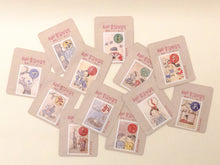 画像をギャラリービューアに読み込む, まんが童謡かるたどうぶつ絵札の煎茶バッグセット〈わ・か・ふ〉