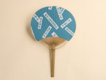 画像をギャラリービューアに読み込む, 手ぬぐい竹製うちわ やじきた水色