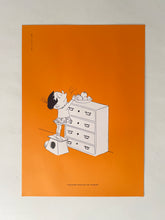 画像をギャラリービューアに読み込む, サザエさん B2ポスター ワカメ(オレンジ)
