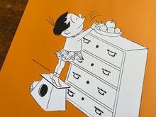 画像をギャラリービューアに読み込む, サザエさん B2ポスター ワカメ(オレンジ)