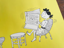 画像をギャラリービューアに読み込む, サザエさん B2ポスター 新聞(ひまわり)