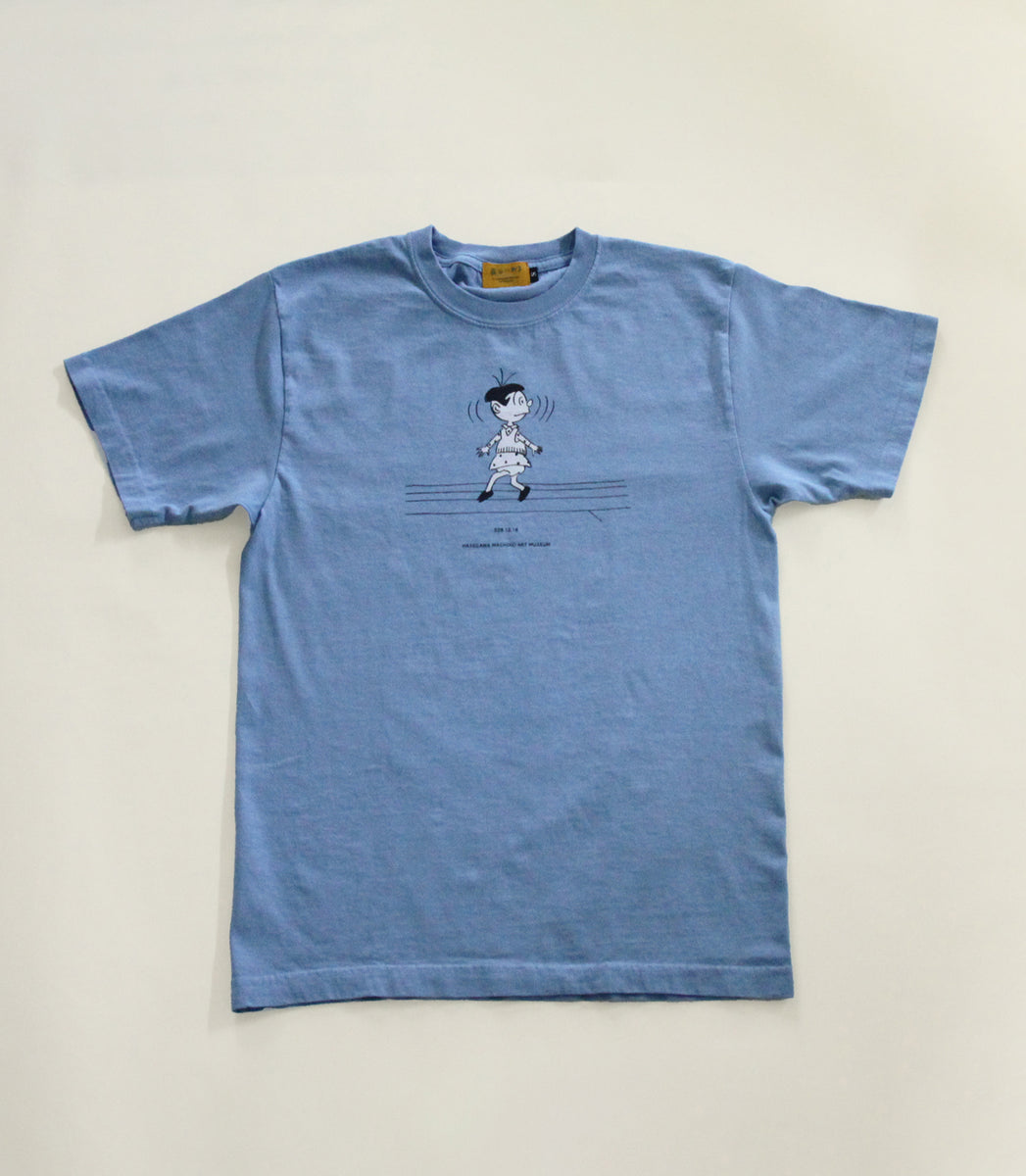 わかめちゃんTシャツ ブルー – 長谷川町子美術館 通信販売部