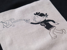 画像をギャラリービューアに読み込む, サザエさん黒染めTシャツ　ボウリング
