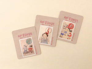 まんが童謡かるたこども絵札の煎茶バッグセット〈ち・く・み〉
