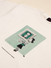 画像をギャラリービューアに読み込む, サザエさんと展覧会を見るTシャツ
