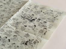 画像をギャラリービューアに読み込む, サザエさん 楽しい食事風景 紙ナプキン

