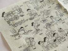 画像をギャラリービューアに読み込む, サザエさん 楽しい食事風景 紙ナプキン
