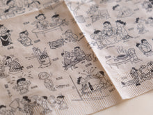 画像をギャラリービューアに読み込む, サザエさん 楽しい食事風景 紙ナプキン
