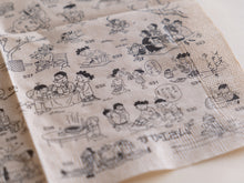 画像をギャラリービューアに読み込む, サザエさん 楽しい食事風景 紙ナプキン

