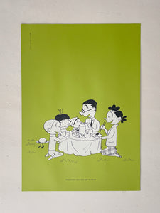 サザエさん B2ポスター ピクニック（黄緑）
