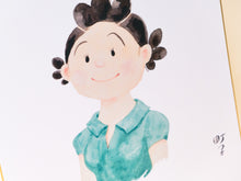 画像をギャラリービューアに読み込む, 「復刻」サザエさん色紙　「サザエさん」
