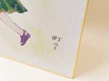 画像をギャラリービューアに読み込む, 「復刻」サザエさん色紙　「おんぶでお昼寝」
