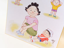 画像をギャラリービューアに読み込む, 「復刻」サザエさん色紙　「サザエさんと子どもたち」
