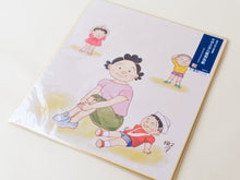 画像をギャラリービューアに読み込む, 「復刻」サザエさん色紙　「サザエさんと子どもたち」
