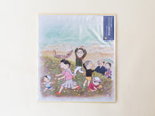 画像をギャラリービューアに読み込む, 「復刻」サザエさん色紙　「浜辺のサザエさん一家」
